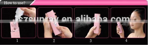 Christmas gift economic handle home use portable mini personal humidifier facial sauna equipment