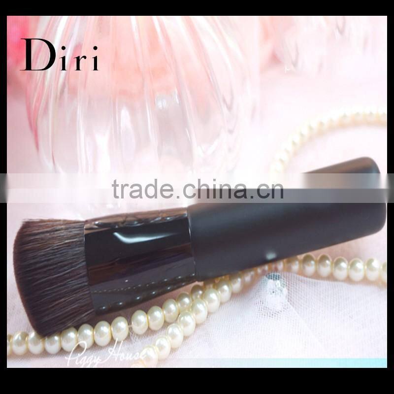 Black Wooden Handle Professional Foundation Powder Makeup Brush