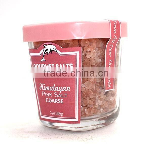 Gourmet Salt Gift Sets Packing Himalayan Black Salt 7oz 198g Glass Jar With Plastic Cap 6 Colors Available