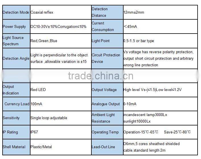KETAI Photoelectric Sensor KS-WG22,Color Mark Sensor