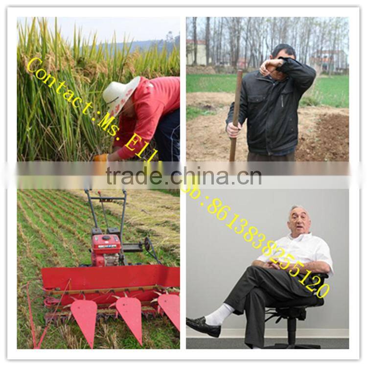 Farm using mini wheat crop cutting machine in Veitnam