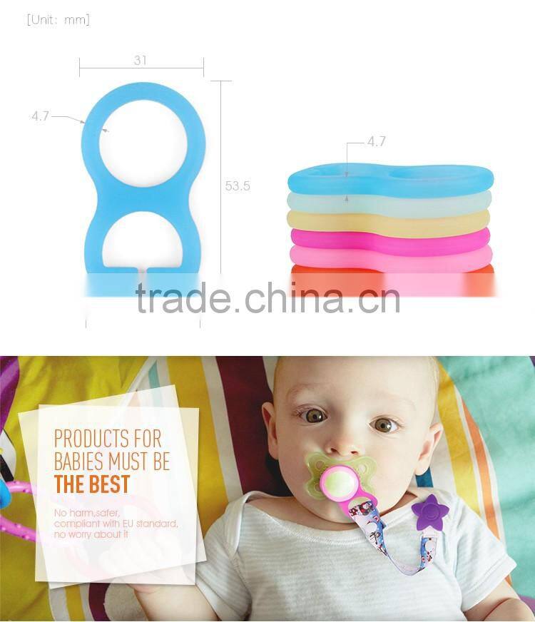100%Food Grade Silicone Baby Boy Pacifier Clip Holder