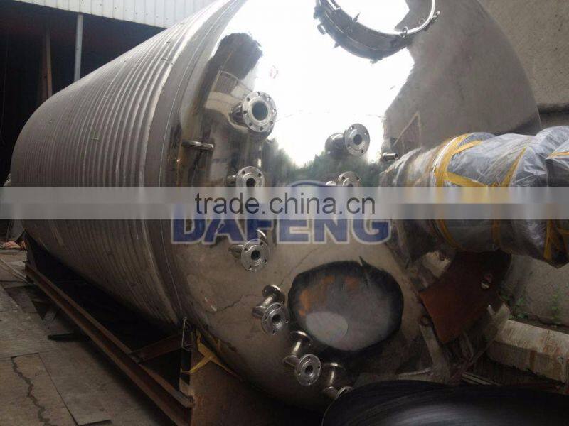 anti-corrosion stainless half coil jacketed tower reactor