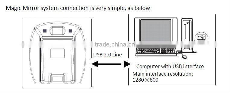 Hot sale portable skin analyzer machine 3D magic mirror skin test machine