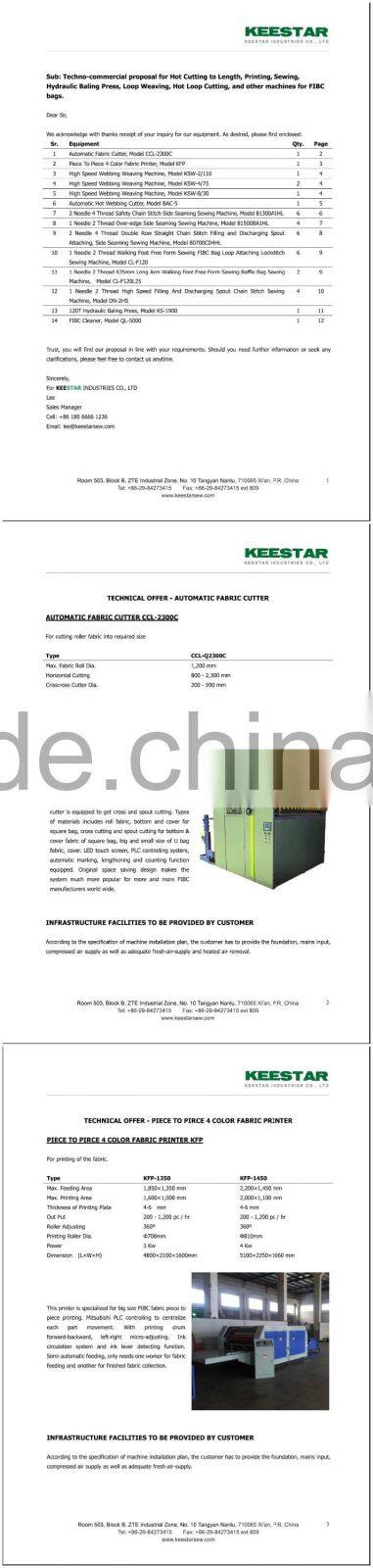 Keestar FIBC container bag sewing machine