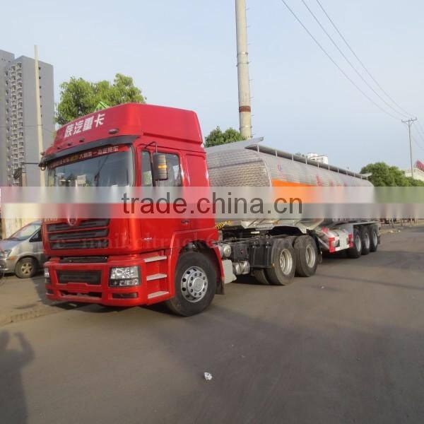 CLW 3 axle Aluminum Alloy Oil Trailer 50000 liter with Shacman Tractor