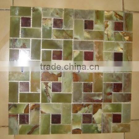 New design 2017 GREEN ONYX MOSAIC TILES COLLECTIONS