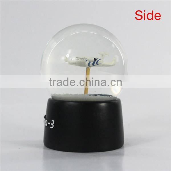 2014 resin hanging airplane souvenir snow globe