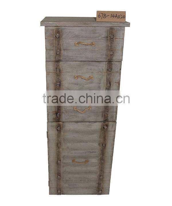 Small Distressed Wooden Cabinet