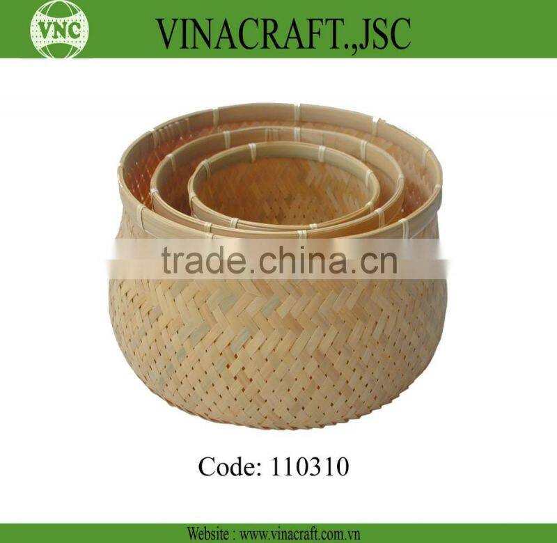 Nice bamboo waste basket for office