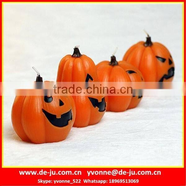 Emoji Angry Face Small Round Pumpkin Wax Hollow Candles