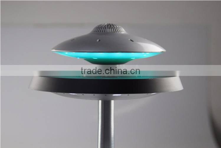 Magnetic Floating Levitation Bluetooth Loudspeaker Box With Led Light, Wireless Flying Saucer Shape Glowing Voice Box