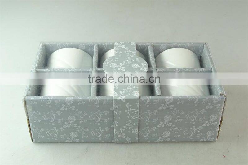 White ceramic tea cup for wholesale 6 pcs per set,with color box