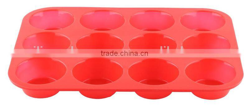 bpa free baking microwave oven 12 cup silicone muffin pan