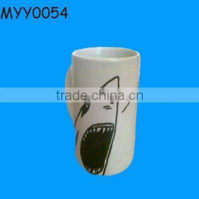 New arriving ceramic white skull drink cup for sale