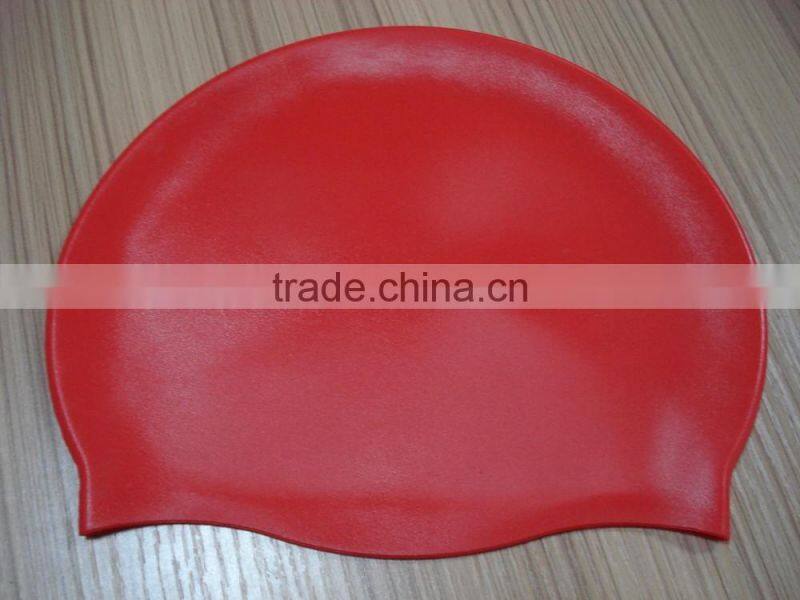 Funny cartoon fish and wave design silicone children swimming cap