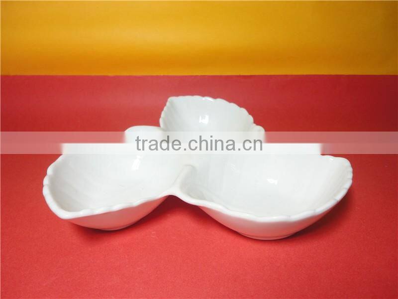 white ceramic heart shaped bowl