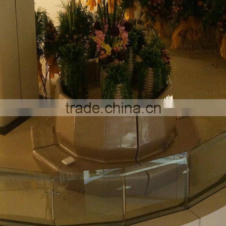 Big fiberglass round chair for mall