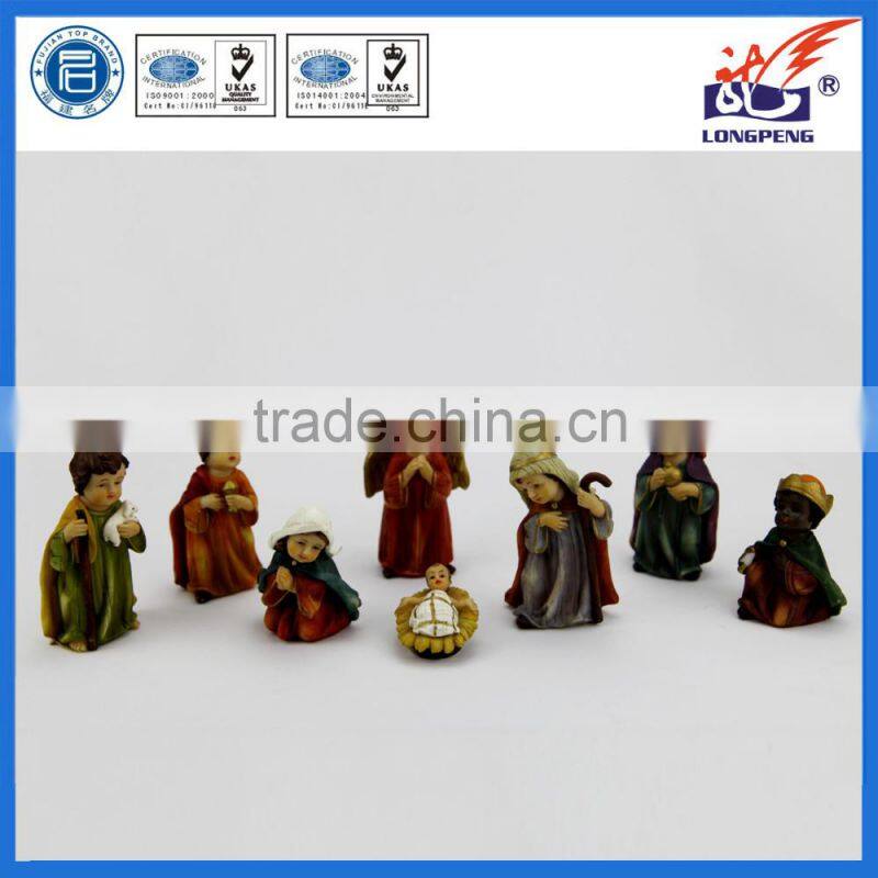 Custom Design Polyresin Cartoon Catholic Religious Nativity Set Statues