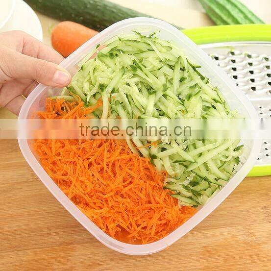 2017 new products plastic box grater rotary cheese grater manual vegetable shredder potato grater spiral slicer