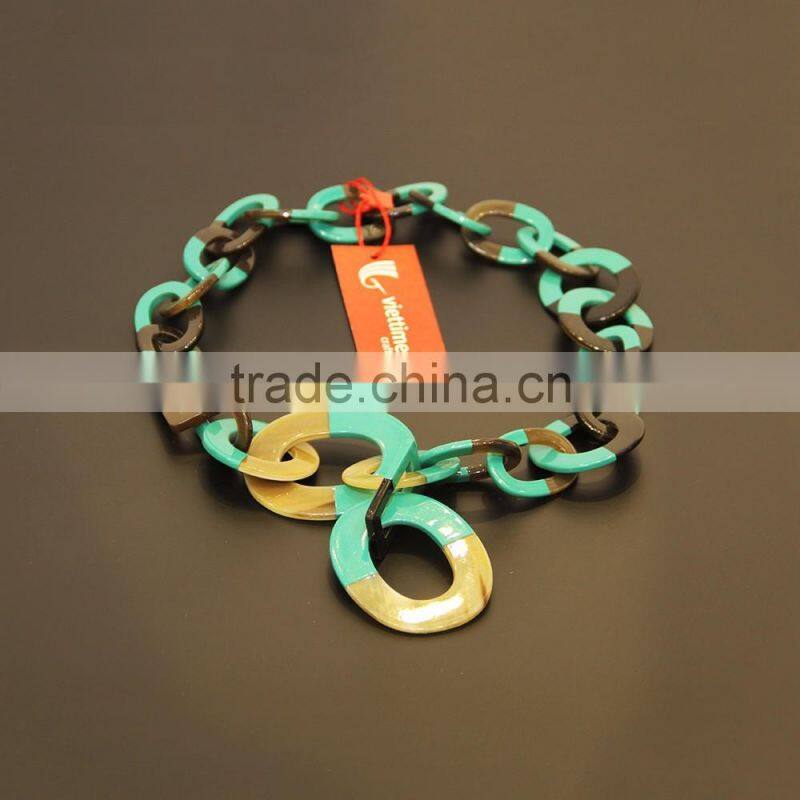 Hot selling item women jewelry, horn necklace