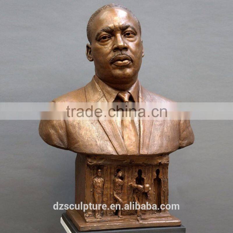 Black American leader Martin Luther King bust sculpture