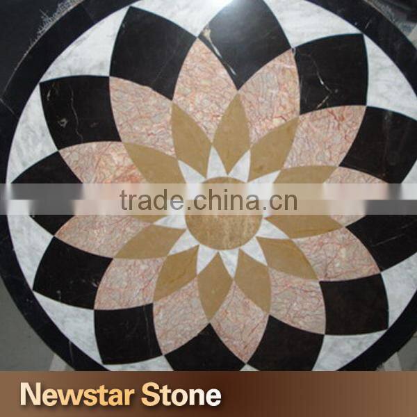 Natural stone marble waterjet medallion
