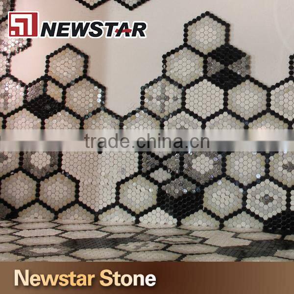 High quality marble mosaic art pictures mosaic wall