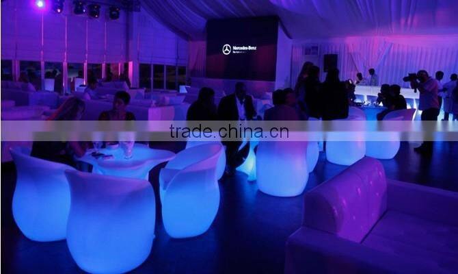 LED illuminated Furniture, Sale Cheap Plastic Tables and Chairs,Led Color Rechangeable Luminated Table and Stool