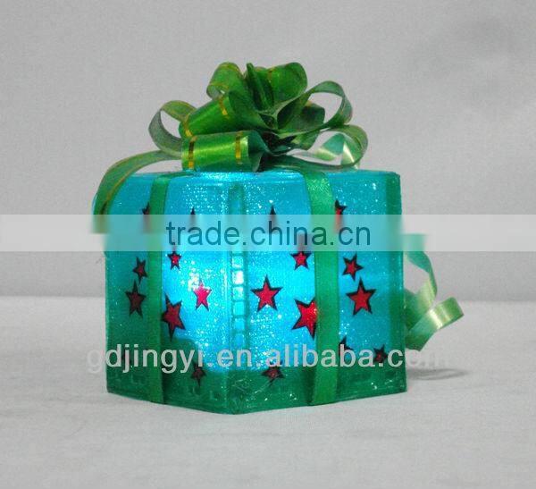 transparent led decorative christmas gift box wholesale