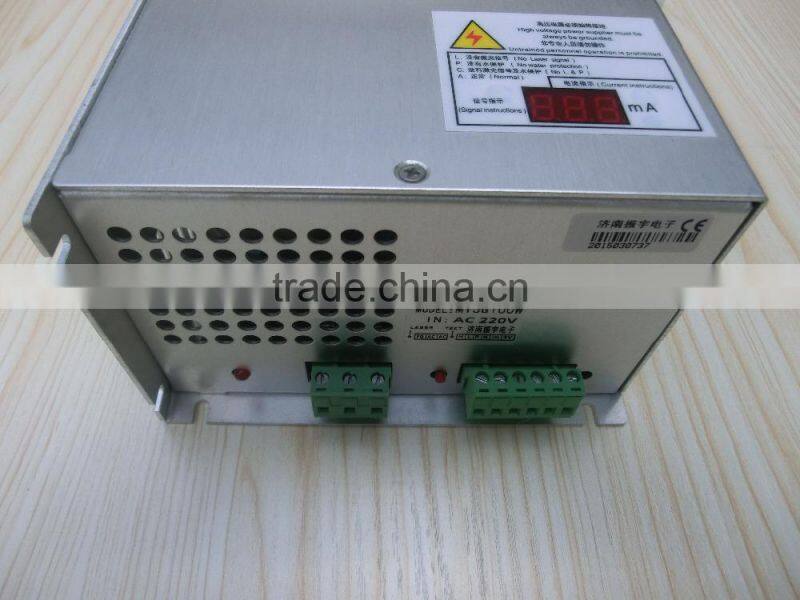 MYJG100W new CO2 laser power supply 100W with signal fault diagnosis, voltage regulator and LED display for CO2 laser tube