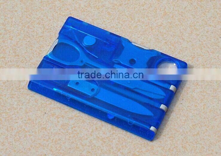 Promotional Multi purpose Pocket Tools card with LED light