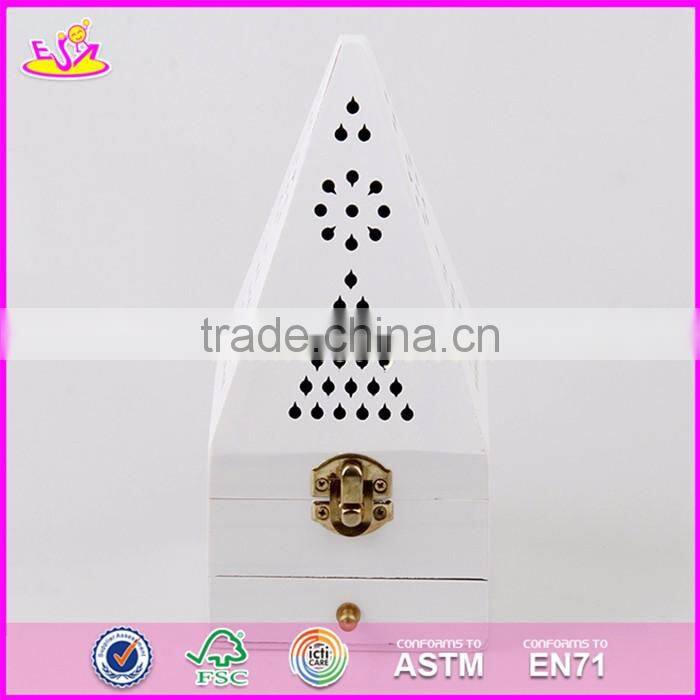 2017 Wholesale antique pyramid design wooden arabic incense burner W02A258-S