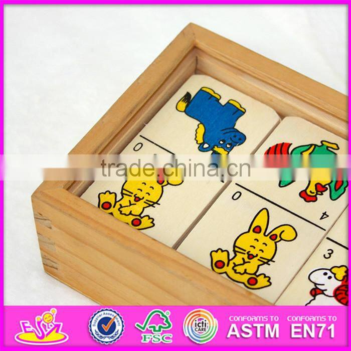 2016 top fashion educational kids wooden domino brick toy WJ277611