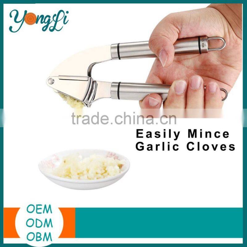 Easy to Clean 304 Stainless Steel Garlic Press Chopper