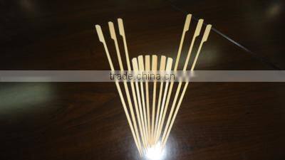 Flag shaped bamboo skewers with handle for wholesale