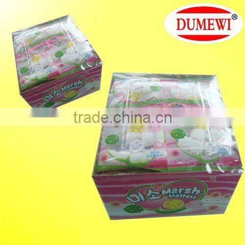 Round Halal Fruit Filled White Marshmallow