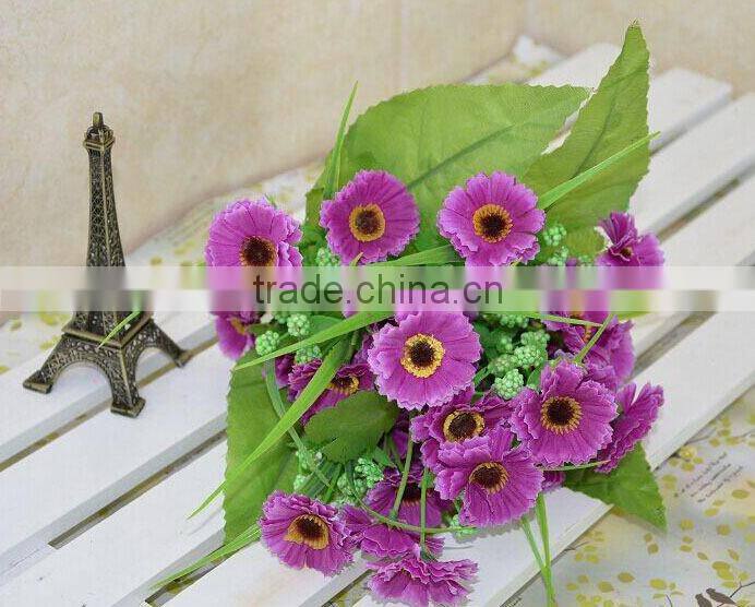 2014 mini rose stye flower, artificial silk flower bouquet