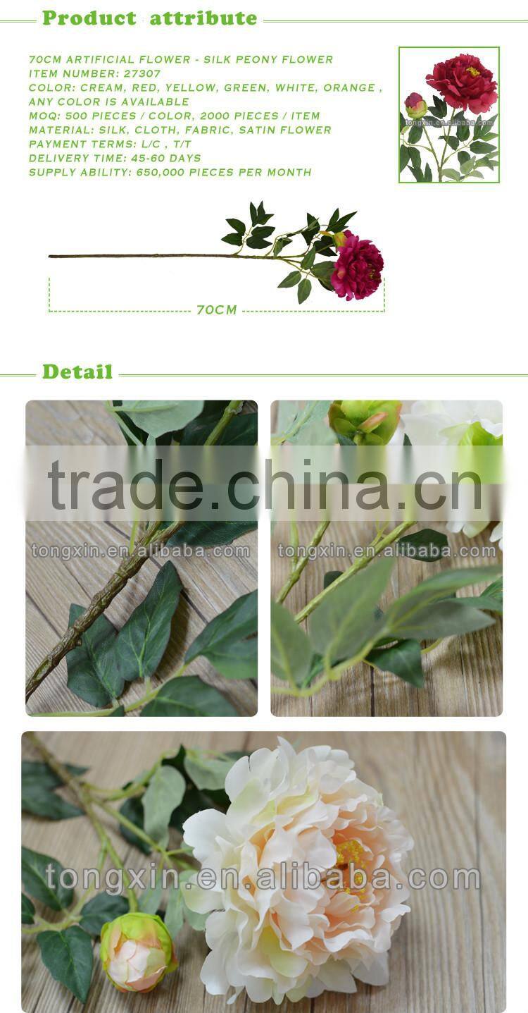 artificial flower real touch peony china silk flowers wholesale flower head