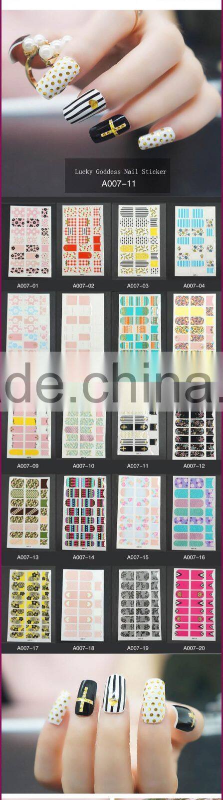 New Air Full Nail Art Sticker Korean Nail Wrap Waterproof Stickers Free Nail Stickers