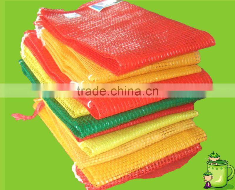 2012 the best plastic mesh bags with drawstringror onion or potato ,15kg