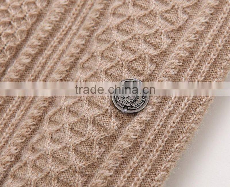 custom high quality fashion design wool / cashmere knit sweater