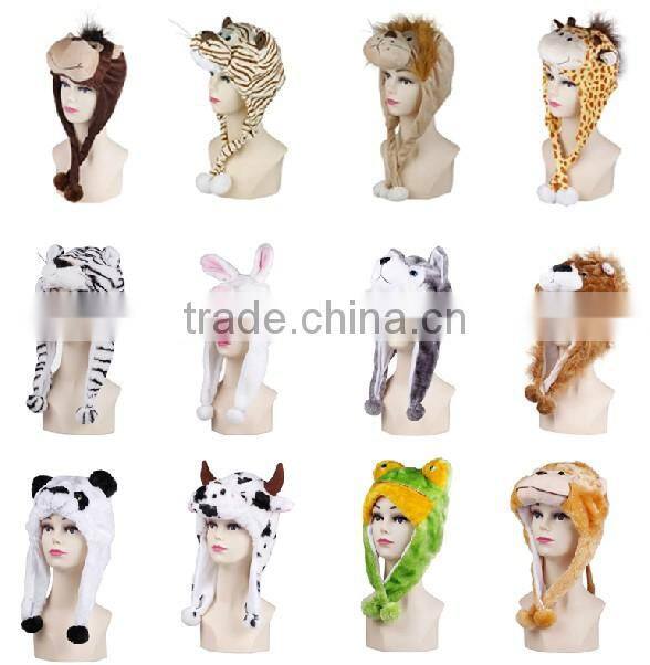 Funny Adult Animal Real Fur Winter Hats,Real Animal Fur Hat
