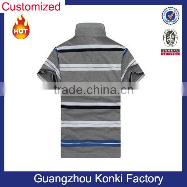 Fancy dot short sleeves strip polo shirt for golf man