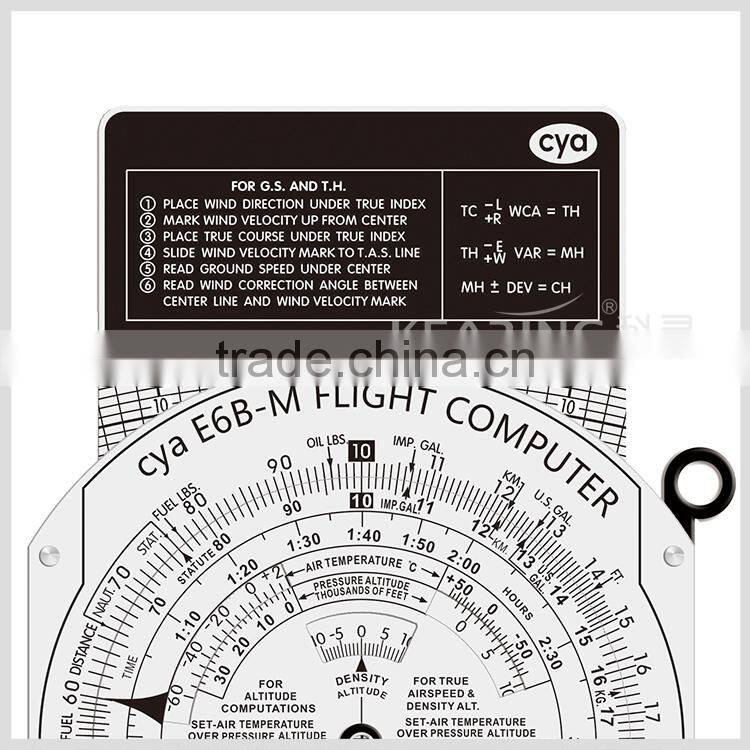 CYA Brand metal E6b flight computer Solid Aluminum Micro Flight Computer for Air Force#E6B-M