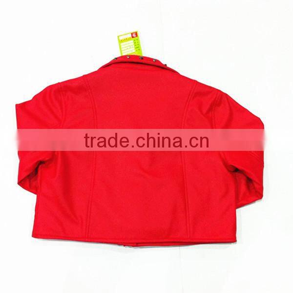 2015 Newest PU Leather Women Half Jacket