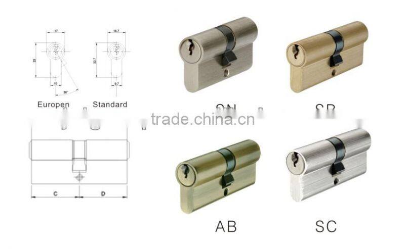 double open brass high quality cylinder