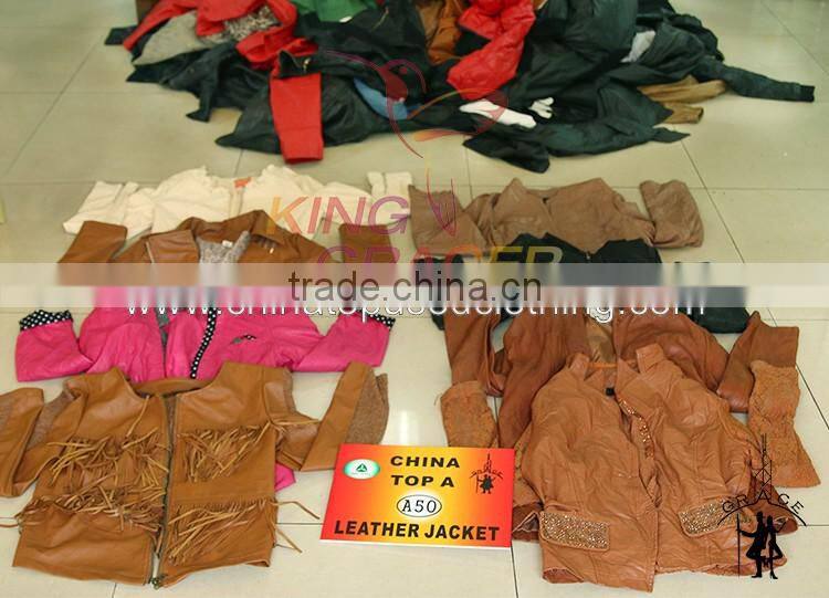 Sorted Bundle Leather Jacket Used Clothes Used Clothing hot sale In Houston Texas