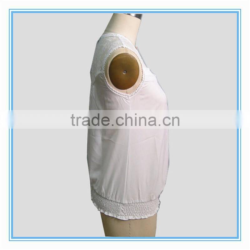 2016Fashion White Lace Summer Chiffon Ladies Vest