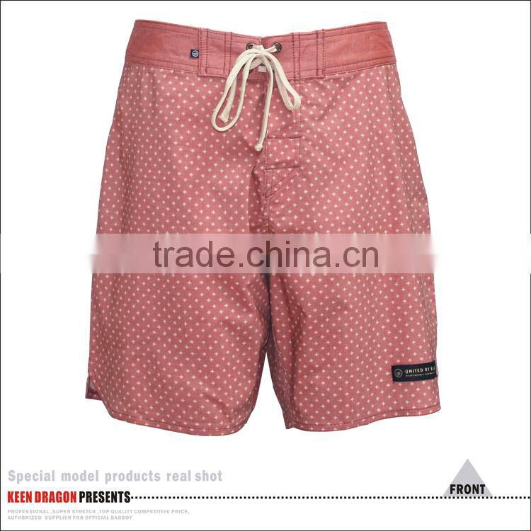 Sublimation Print Boardshorts Men's 4way Stretch Surf Shorts Swim Trunk